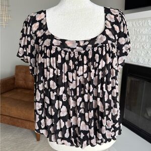 NWT Free People Mesh Meg’s Bubble Hem Top - XL